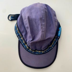 Kavu 4 panel vintage mens canvas hat blue aztec adjustable